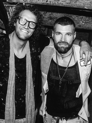 A black and white photo of the brothers, Luke and Joel Smallbone, of the band known as for KING & COUNTRY