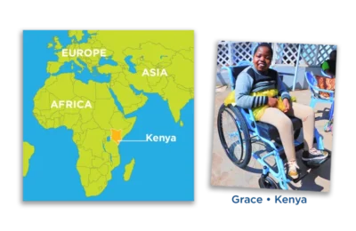 A New Wheelchair Changes Life for Grace in Kenya